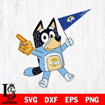 Los Angeles Rams Bandit Bluey Flag Svg Eps Dxf Png File,NFL Cut Svg Files,Digital File,Sublimation