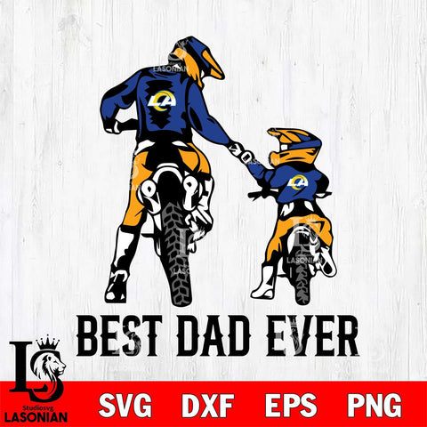 Los Angeles Rams Best Dad Ever Svg Eps Dxf Png File, Digital Download, Instant Download