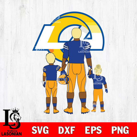 Los Angeles Rams Best Dad Ever , father day , DAD NFL 4 Svg Eps Dxf Png File, Digital Download, Instant Download