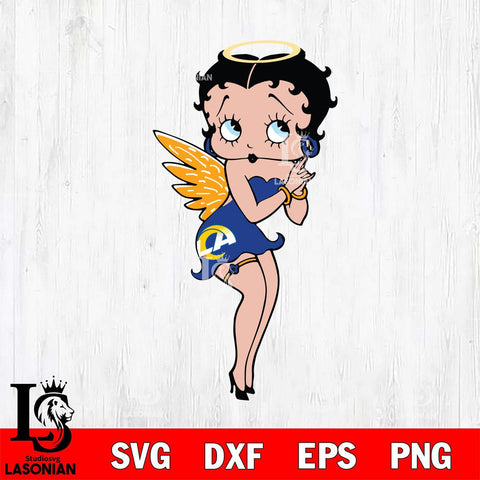 Los Angeles Rams Betty Boop Angel Svg Eps Dxf Png File, Digital Download, Instant Download
