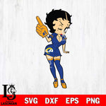 Los Angeles Rams Betty Boop Cheering Svg Eps Dxf Png File, Digital Download, Instant Download