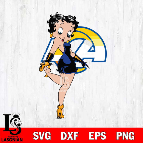 Los Angeles Rams Betty Boop Girl Fan Svg Eps Dxf Png File, Digital Download, Instant Download