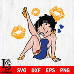 Los Angeles Rams Betty Boop Kiss And Lips Svg Eps Dxf Png File, Digital Download, Instant Download