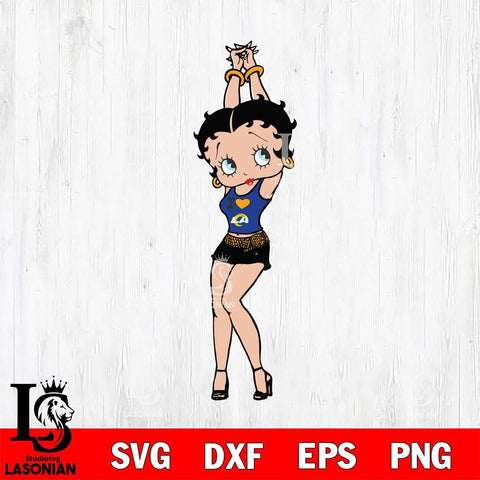 Los Angeles Rams Betty Boop Love NFL Svg Eps Dxf Png File, Digital Download, Instant Download