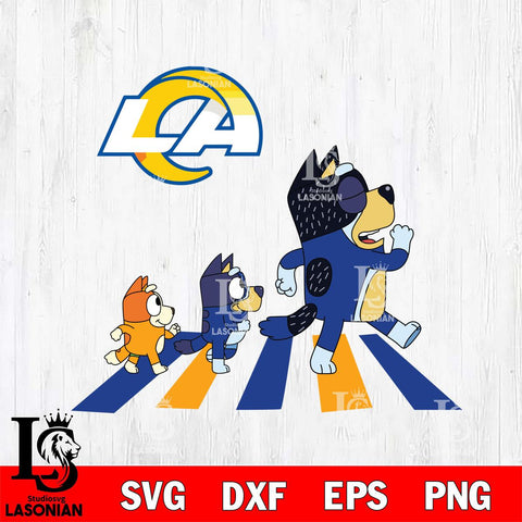 Los Angeles Rams Bluey 6 NFL Svg Eps Dxf Png File, Digital Download, Instant Download