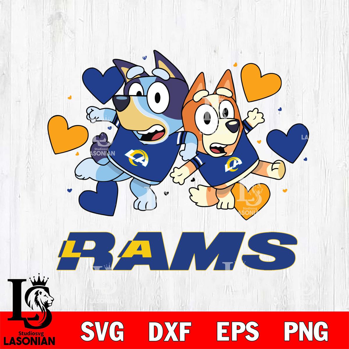 Los Angeles Rams Bluey & Bingo 10 – lasoniansvg