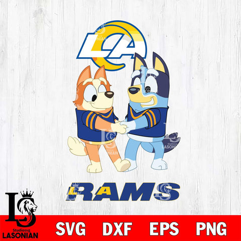 Los Angeles Rams Bluey Chilli Dance Svg Eps Dxf Png File, Digital Download, Instant Download