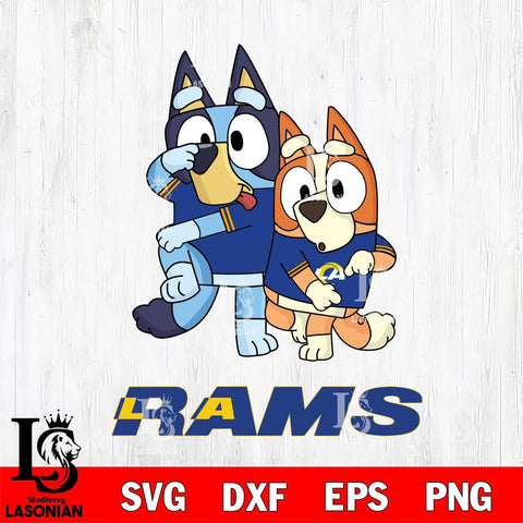 Los Angeles Rams Bluey Chilli Dance Mode Svg Eps Dxf Png File, Digital Download, Instant Download