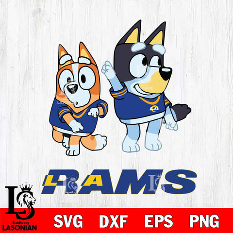 Los Angeles Rams Bluey Chilli Mode Dance Svg Eps Dxf Png File, Digital Download, Instant Download