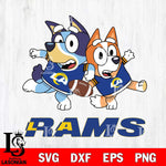 Los Angeles Rams Bluey Chilli NFL Svg Eps Dxf Png File, Digital Download, Instant Download