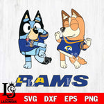 Los Angeles Rams Bluey Chilli Sport Svg Eps Dxf Png File, Digital Download, Instant Download
