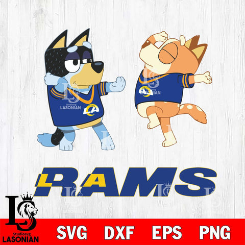 Los Angeles Rams Bluey Dance Svg Eps Dxf Png File, Digital Download, Instant Download