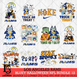 Los Angeles Rams Bluey Halloween 12 SVG Svg Eps Dxf Png File, Digital Download, Instant Download