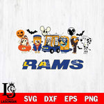 Los Angeles Rams Bluey Halloween Svg Eps Dxf Png File, Digital Download, Instant Download