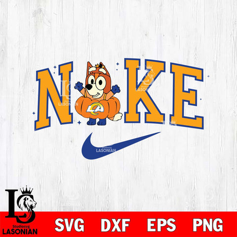 Los Angeles Rams Bluey Halloween Nike Nfl Svg Eps Dxf Png File, Digital Download, Instant Download