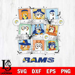 Los Angeles Rams Bluey Halloween Sport Svg Eps Dxf Png File, Digital Download, Instant Download