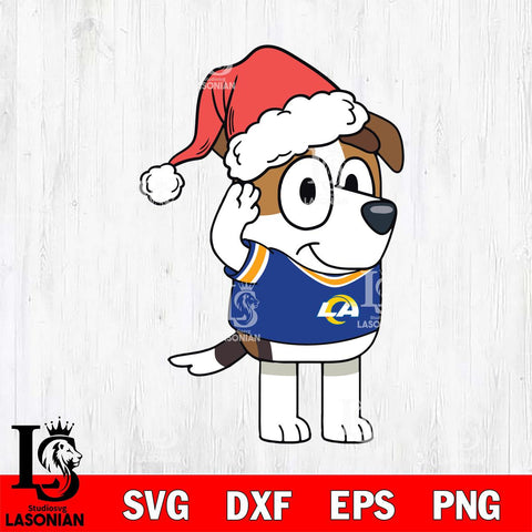 Los Angeles Rams Bluey Jack Christmas Svg Eps Dxf Png File, Digital Download, Instant Download