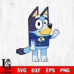Los Angeles Rams Bluey NFL 4 Svg Eps Dxf Png File, Digital Download, Instant Download