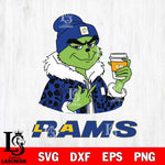 Los Angeles Rams Boujee Grinch Leopard Christmas Svg Eps Dxf Png File,Cricut svg files, Digital Download, Instant Download