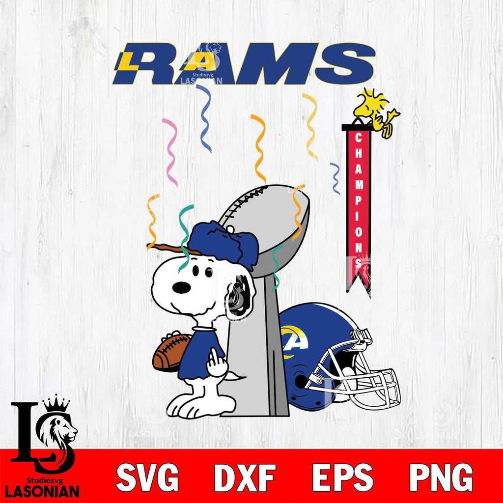 Los Angeles Rams Charlie Brown and Snoopy Super Bowl – lasoniansvg
