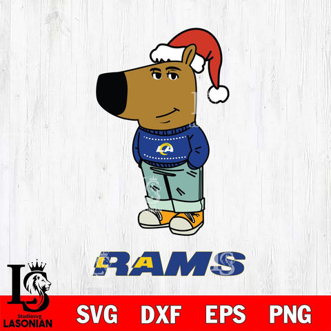Los Angeles Rams Chill Guy Christmas Svg Eps Dxf Png File,NFL Svg Files,Christmas svg ,Digital Download ,Instant Download