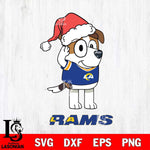 Los Angeles Rams Christmas Bluey Jack Sport Svg Eps Dxf Png File,Cut Svg Files, Digital File, Sublimation