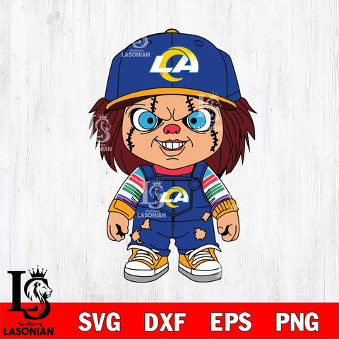 Los Angeles Rams Chucky Football Horror Halloween Svg Eps Dxf Png File, Digital Download, Instant Download