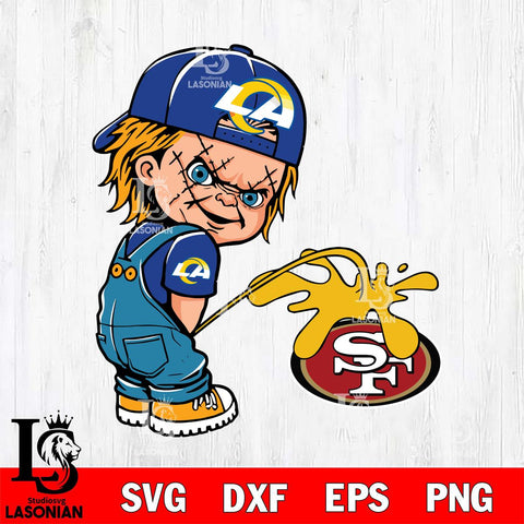 Los Angeles Rams Chucky Piss On San Francisco 49ers Svg Eps Dxf Png File, Digital Download, Instant Download