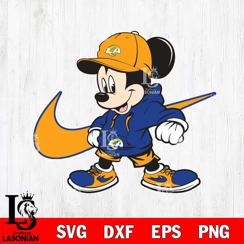 Los Angeles Rams Cool Mickey Mouse Svg Eps Dxf Png File, Digital Download, Instant Download