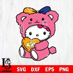 Los Angeles Rams Cute Hello Kitty 3 Svg Eps Dxf Png File, Digital Download, Instant Download