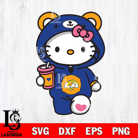 Los Angeles Rams Cute Hello Kitty Svg Eps Dxf Png File, Digital Download, Instant Download