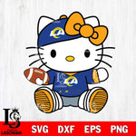 Los Angeles Rams Cute Hello Kitty Football 11 Svg Eps Dxf Png File, NFL svg, Digital Download, Instant Download