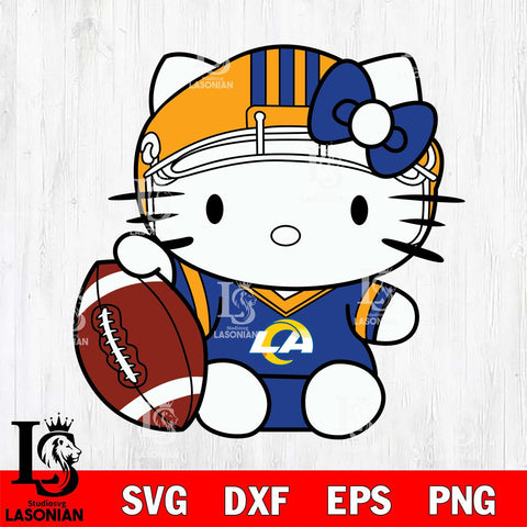Los Angeles Rams Cute Hello Kitty Football 5 Svg Eps Dxf Png File, NFL svg, Digital Download, Instant Download