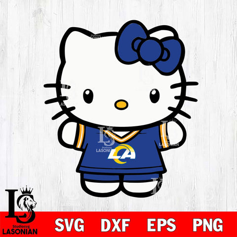 Los Angeles Rams Cute Hello Kitty Football 6 Svg Eps Dxf Png File, NFL svg, Digital Download, Instant Download