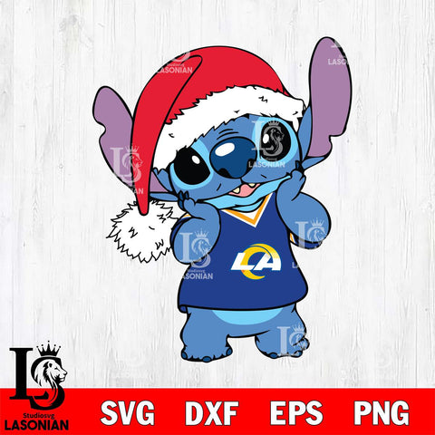 Los Angeles Rams Cute Stitch Christmas Svg Eps Dxf Png File, Digital Download, Instant Download