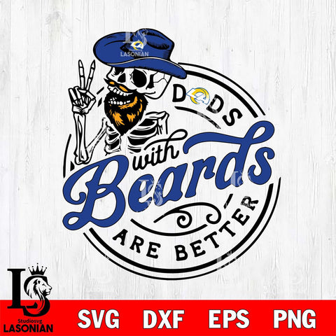 Los Angeles Rams Dad With Beard Are Better Svg Eps Dxf Png File, Digital Download, Instant Download
