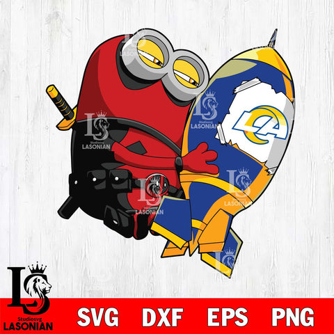 Los Angeles Rams Deadpool Minion Marvel Svg Eps Dxf Png File, Digital Download, Instant Download