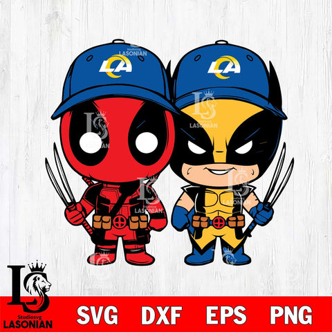 Los Angeles Rams Deadpool Wolverine 3 Svg Eps Dxf Png File, Digital Download, Instant Download