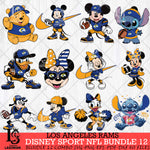 Los Angeles Rams Disney NFL Bundle 12 Svg Eps Dxf Png File, Digital Download, Instant Download