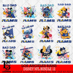 Los Angeles Rams Disney Rad Dad NFL Bundle 12 SVG DXF EPS PNG FILE, Father day File Cut,Digital Download,Instant Download,Disney Svg Files