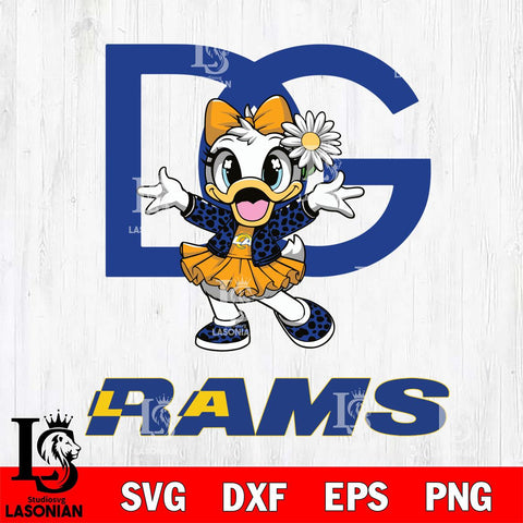Los Angeles Rams Dolce And Gabbana Daisy Duck Disney Svg Eps Dxf Png File, Digital Download, Instant Download