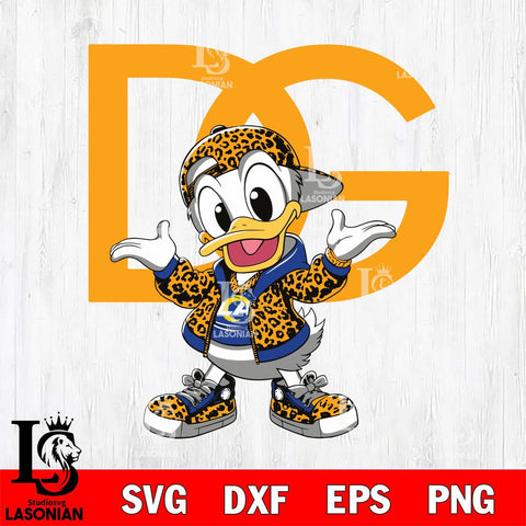 Los Angeles Rams Dolce And Gabbana Donald Duck Disney Svg Eps Dxf Png File, Digital Download, Instant Download