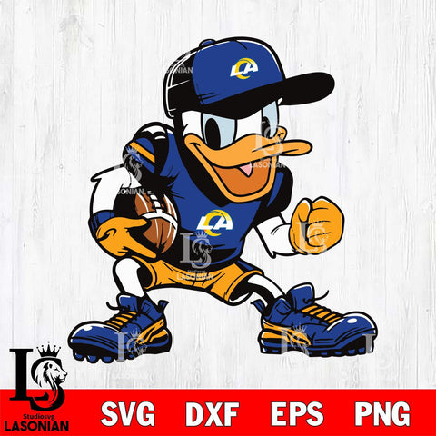 Los Angeles Rams Donal Duck Svg Eps Dxf Png File, Digital Download, Instant Download