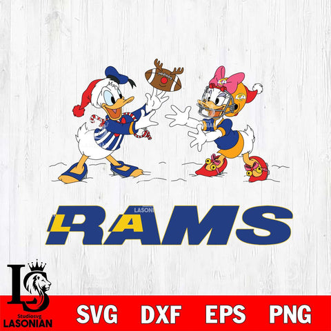 Los Angeles Rams Donald Duck & Daisy Duck Football Cricut,Christmas SVG DXF EPS PNG FILE, Digital Download,Instant Download, Silhouette