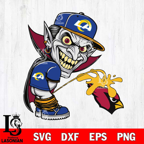 Los Angeles Rams Dracula Piss On Arizona Cardinals Svg Eps Dxf Png File, Digital Download, Instant Download