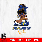 Los Angeles Rams Fan Girl Svg Eps Dxf Png File, Digital Download, Instant Download