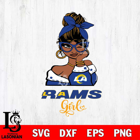 Los Angeles Rams Fan Girl Svg Eps Dxf Png File, Digital Download, Instant Download