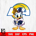 Los Angeles Rams Fancy Daisy Duck Disney Svg Eps Dxf Png File, Digital Download, Instant Download