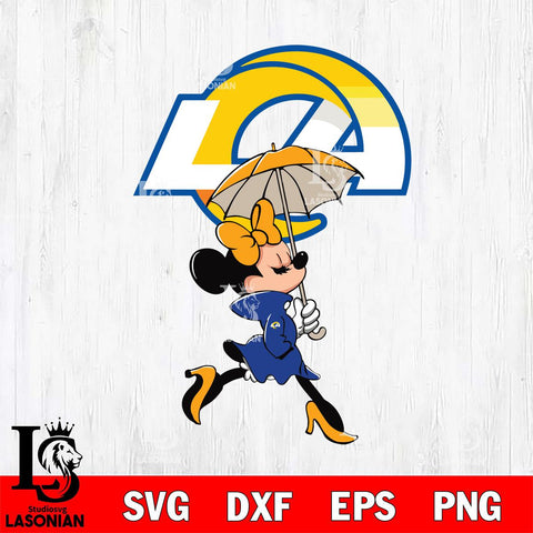 Los Angeles Rams Fancy Minnie Svg Eps Dxf Png File, Digital Download, Instant Download