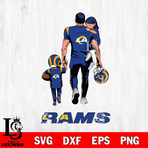 Los Angeles Rams Father And Son Football SVG DXF EPS PNG FILE,NFL SVG, Father day Digital Download,Instant Download, Silhouette